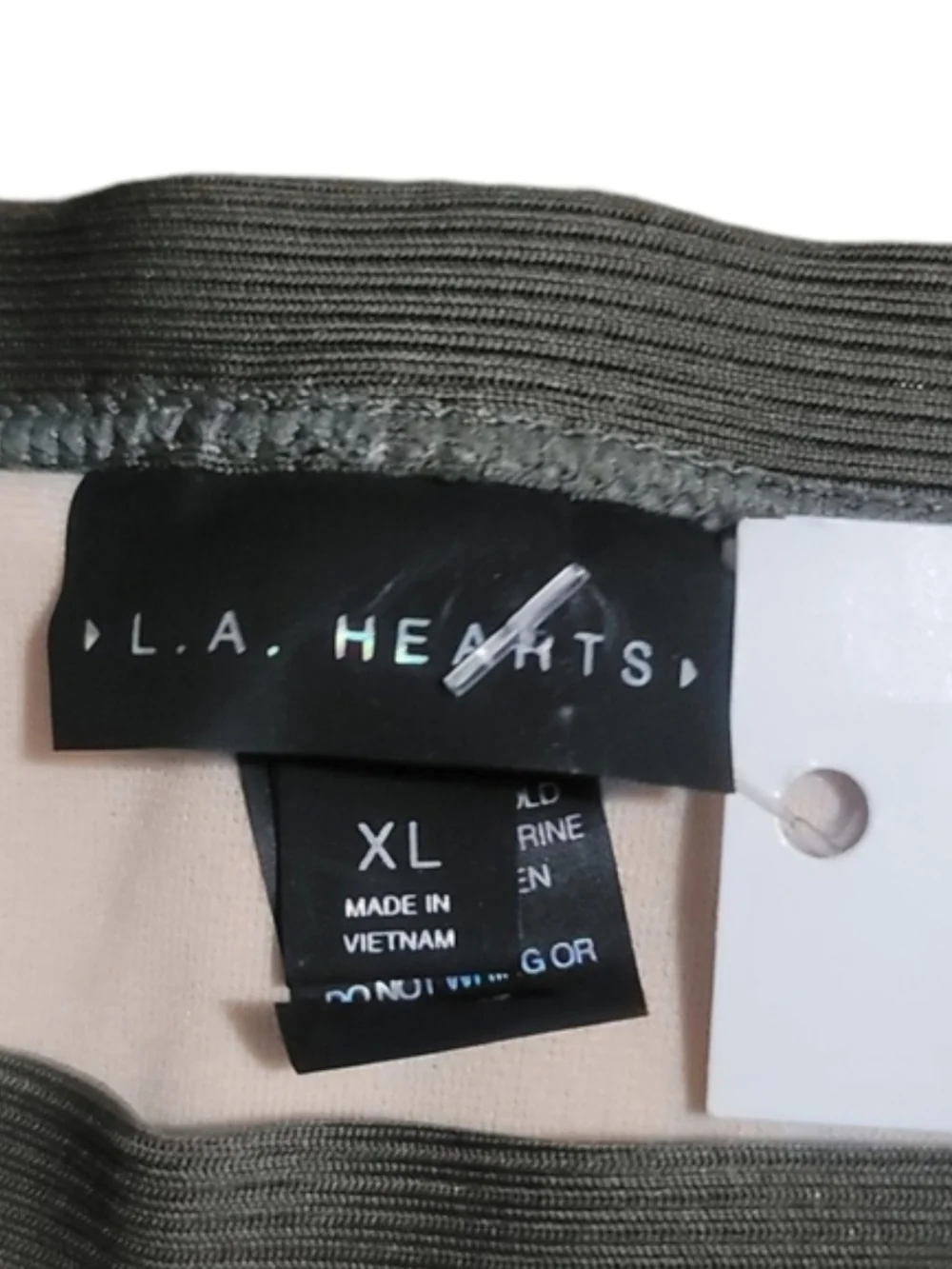 LA HEARTS - XL Ribbed Olive Green Bikini Bottom